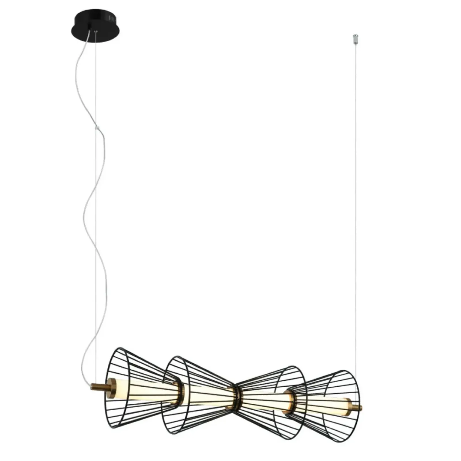 Sklep Kaja Lampa LED z drucianym zdobieniem PND-63849-4-BK SANKE | Kaja Flash Sale