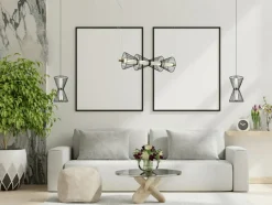 Sklep Kaja Lampa LED z drucianym zdobieniem PND-63849-4-BK SANKE | Kaja Flash Sale