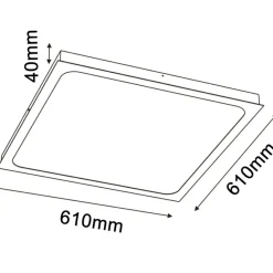Sklep Kaja Lampa LED z neutralnym światłem 61x61cm 4000K ANT 1059 HIKA | Kaja* Lampy Led|Plafony Klasyczne