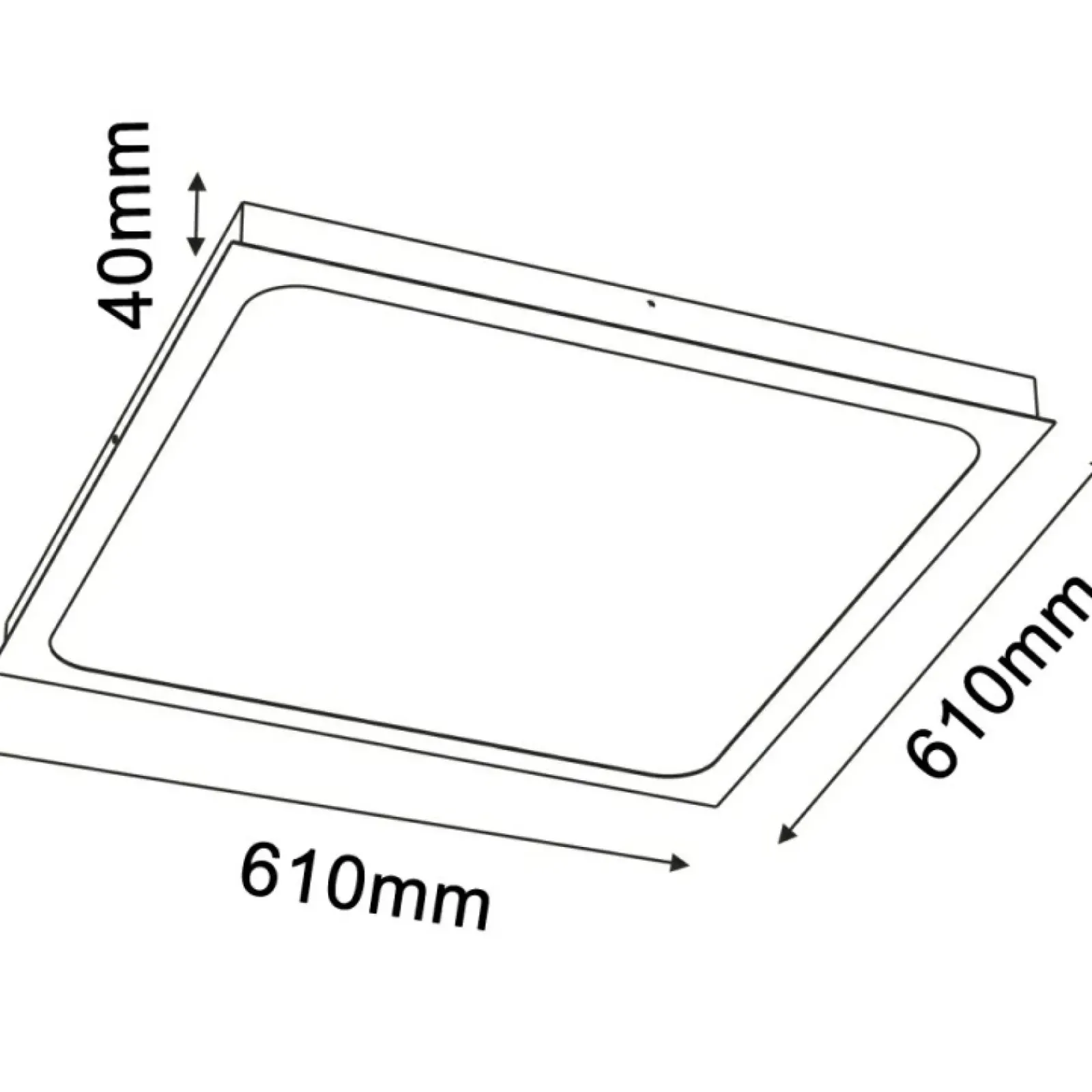 Sklep Kaja Lampa natynkowa do salonu 61x61cm 3000K ANT 1056 HIKA | Kaja* Lampy Led|Plafony Klasyczne