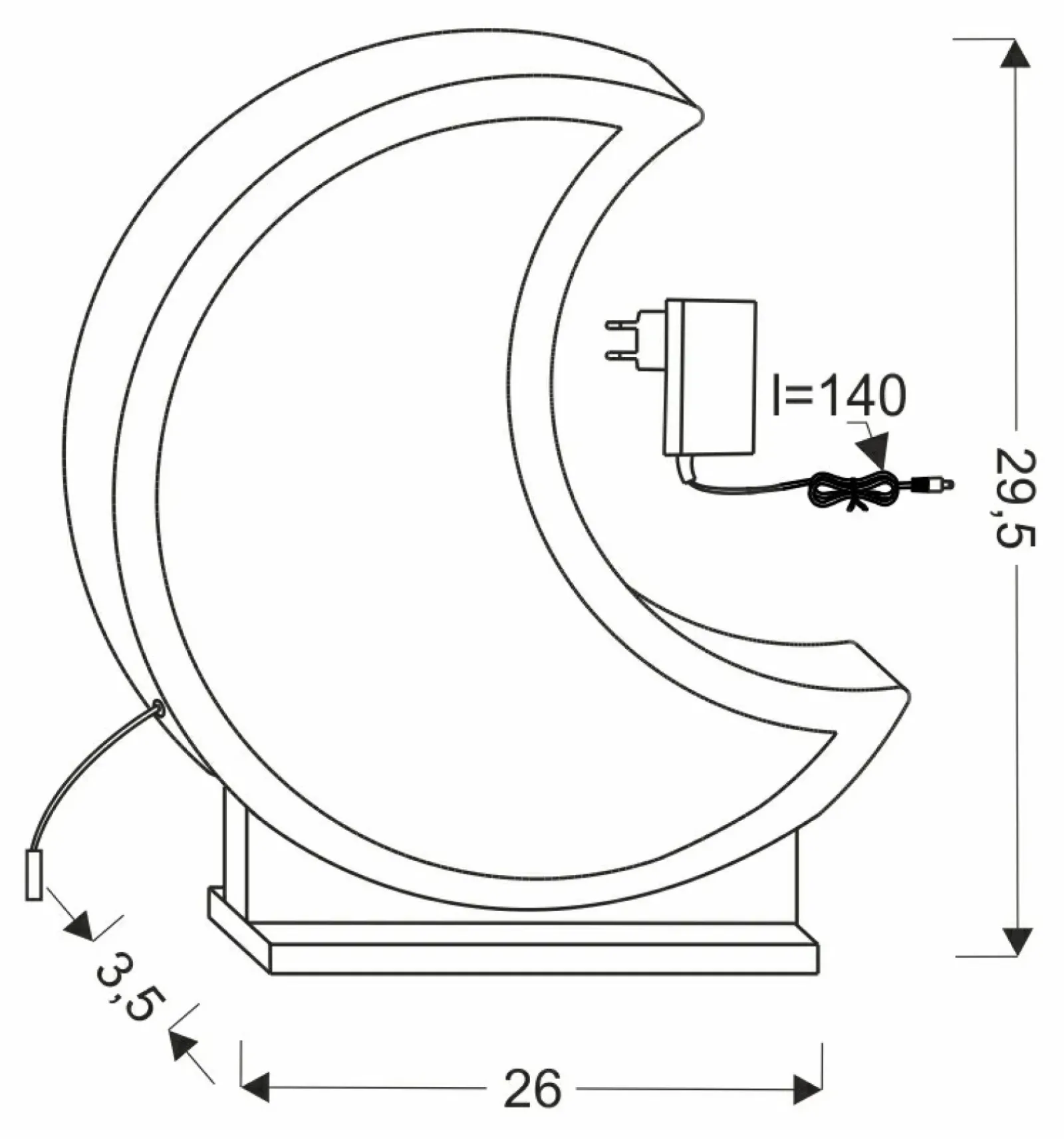 Sklep Kaja Lampa nocna do pokoju dziecka, księżyc 41-10599 MOON | Kaja* Lampy Led