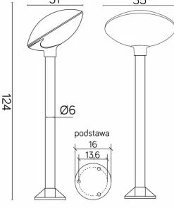 Sklep Kaja Lampa ogrodowa do oświetlenia podjazdu, gwint E27 TAO 2 z serii TAO | Kaja Oświe* Lampy Ogrodowe Stojące