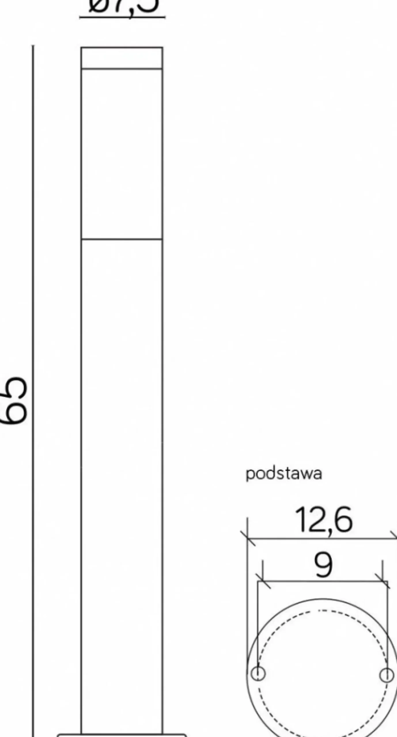 Sklep Kaja Lampa ogrodowa o klasycznym wyglądzie ST 022-650 BL z serii INOX | Kaja Oświetle* Lampy Ogrodowe Stojące