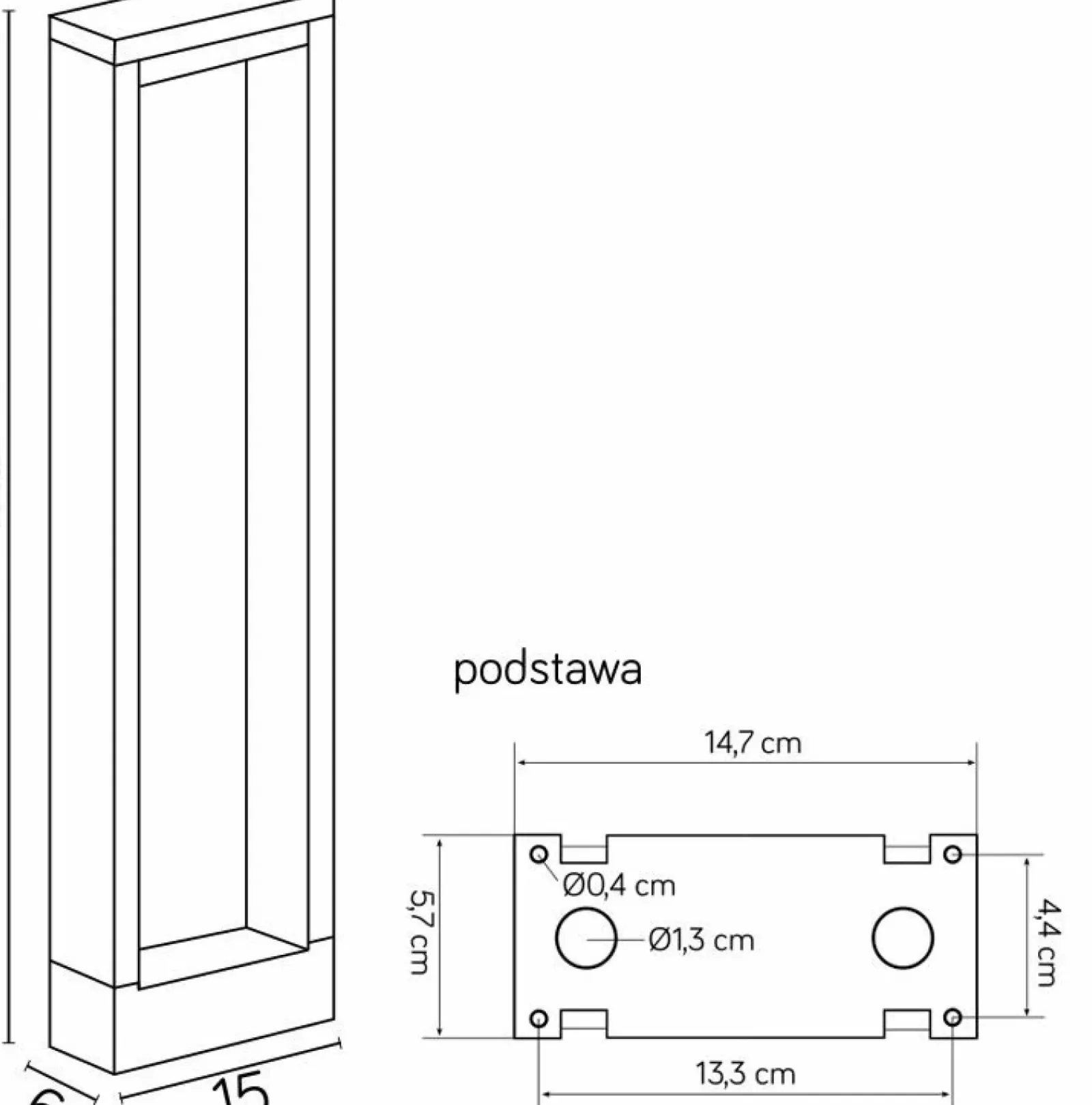 Sklep Kaja Lampa ogrodowa o wysokości 80cm, ledowa YB19502 z serii FORM | Kaja Oświetlenie* Lampy Ogrodowe Stojące