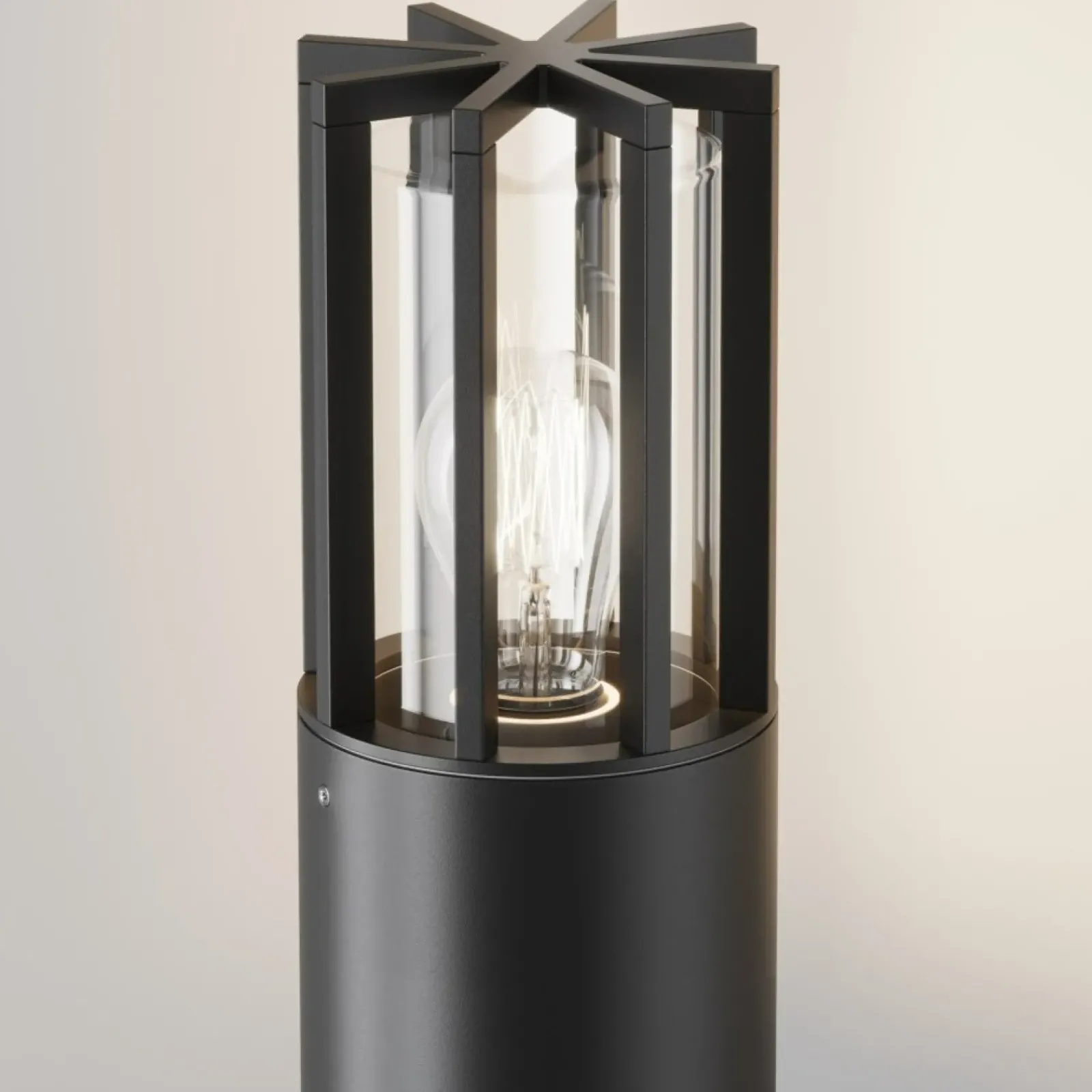 Sklep Kaja Lampa ogrodowa stojąca, czarny kolor O453FL-01GF z serii BARREL* Lampy Ogrodowe Stojące