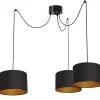 Sklep Kaja Lampa pająk z czarno-złotymi abażurami LX 4086 SPINDEL SHADE | Kaja* Żyrandole Z Abażurem