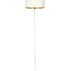 Sklep Kaja Lampa podłogowa, biało-złoty abażur LX 5272 z serii LOFT SHADE | Kaja* Lampy Podłogowe Z Abażurem
