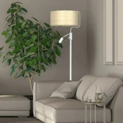 Sklep Kaja Lampa podłogowa do sypialni, z abażurem MLP7492 z serii MARSHALL | Kaja Oświetle* Lampy Podłogowe Z Abażurem