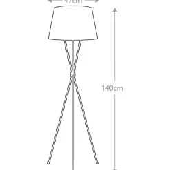 Sklep Kaja Lampa podłogowa, klasyczny abażur FE-PENNY-FL-AI z serii PENNY* Lampy Podłogowe Z Abażurem|Tradycyjne Lampy Podłogowe