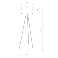 Sklep Kaja Lampa podłogowa na trójnogu, z m abażurem 7988 | Kaja* Lampy Podłogowe Z Abażurem|Tradycyjne Lampy Podłogowe
