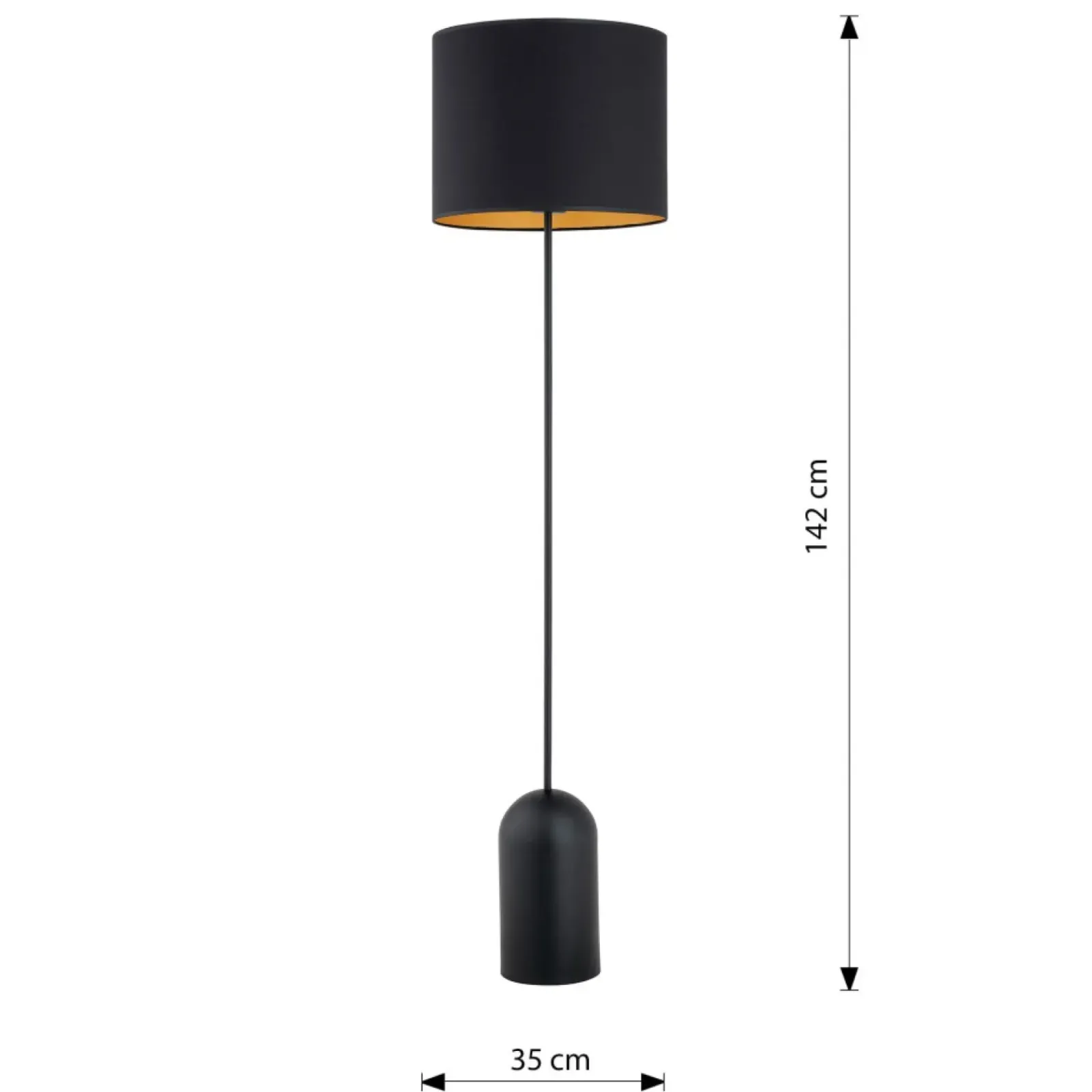 Sklep Kaja Lampa podłogowa na wąskiej podstawie 1323/LP1 ASPEN | Kaja Oświetlenie* Lampy Podłogowe Z Abażurem|Tradycyjne Lampy Podłogowe