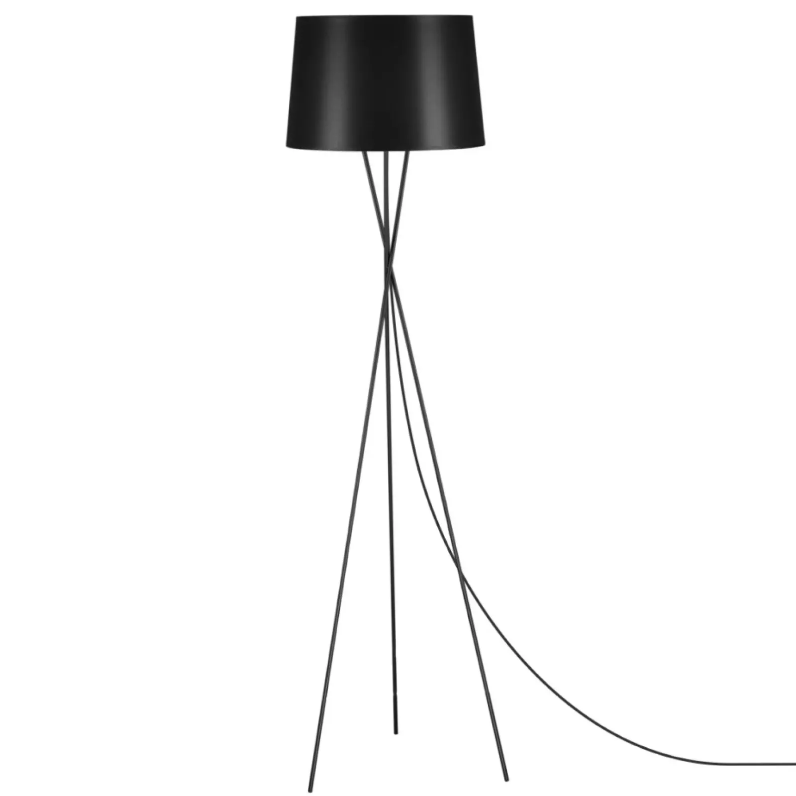 Sklep Kaja Lampa podłogowa prosty trójnóg K-4353 REMI BLACK | Kaja Oświetlenie* Lampy Podłogowe Z Abażurem|Lampy Podłogowe