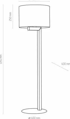 Sklep Kaja Lampa podłogowa TK 5197 z serii TROY WHITE | Kaja Oświetlenie* Lampy Podłogowe Z Abażurem|Tradycyjne Lampy Podłogowe