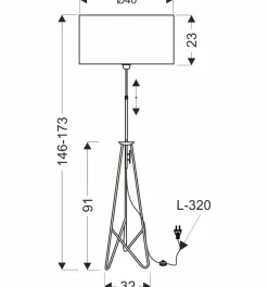 Sklep Kaja Lampa podłogowa trójnóg z abażurem 51-24077 FLOAT | Kaja Oświetlenie* Tradycyjne Lampy Podłogowe|Lampy Podłogowe Z Abażurem