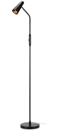 Sklep Kaja Lampa podłogowa w kolorze czarnym z kloszem 108206 | Kaja Oświetlenie* Tradycyjne Lampy Podłogowe
