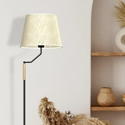 Sklep Kaja Lampa podłogowa z abażurem, dla czytelnika MLP7279 z serii ETNA | Kaja Oświetlen* Lampy Podłogowe Z Abażurem|Tradycyjne Lampy Podłogowe