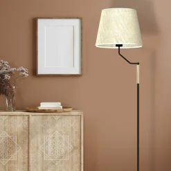 Sklep Kaja Lampa podłogowa z abażurem, dla czytelnika MLP7279 z serii ETNA | Kaja Oświetlen* Lampy Podłogowe Z Abażurem|Tradycyjne Lampy Podłogowe
