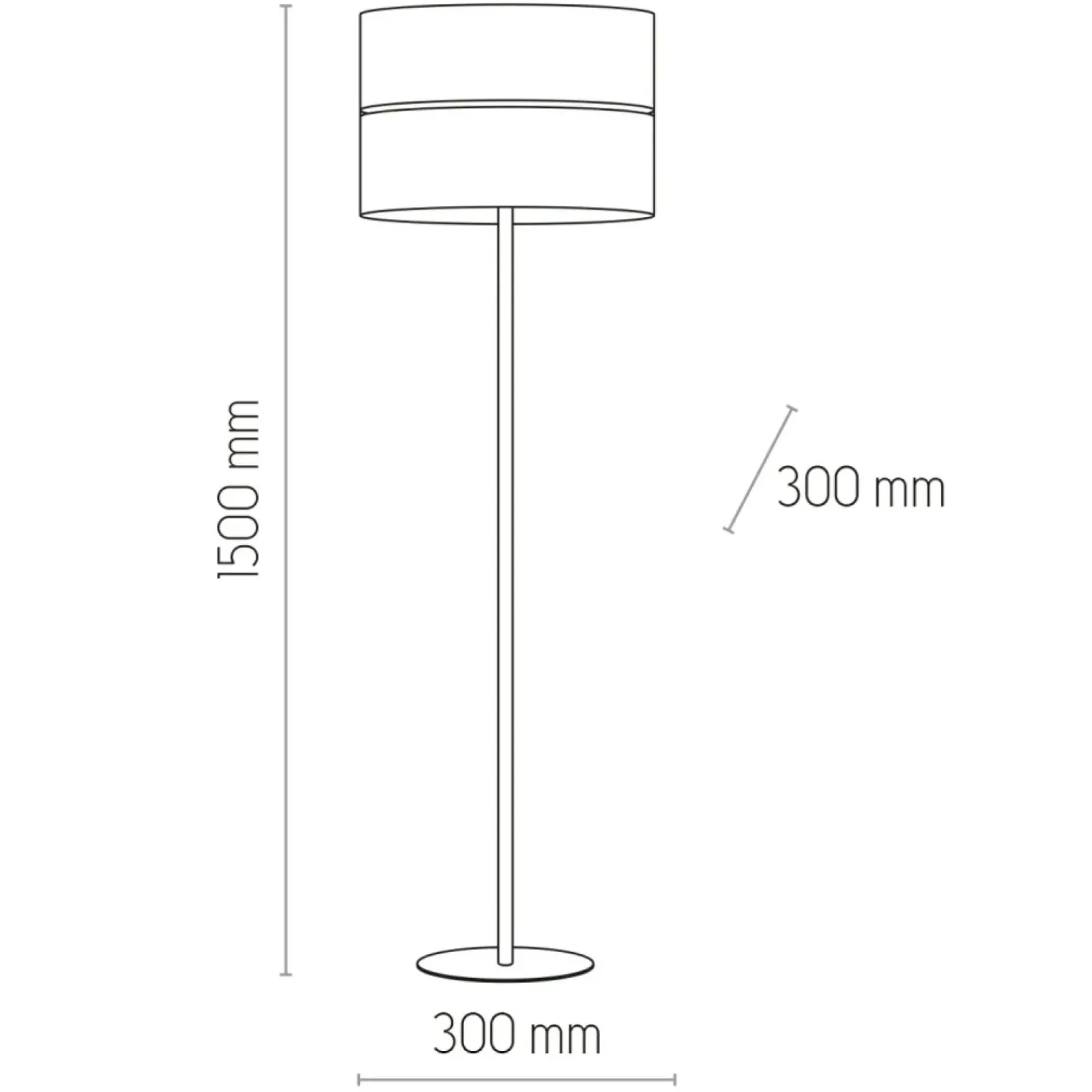 Sklep Kaja Lampa podłogowa z abażurem TK 5241 LINOBIANCO | Kaja Oświetlenie* Lampy Podłogowe Z Abażurem|Tradycyjne Lampy Podłogowe