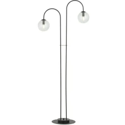 Sklep Kaja Lampa podłogowa z kloszami i czarnym stelażem 1286/LP2 z serii ARCHI* Tradycyjne Lampy Podłogowe