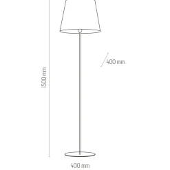 Sklep Kaja Lampa podłogowa z lnianym abażurem TK 5151 CHICAGO | Kaja Oświetlenie* Lampy Podłogowe Z Abażurem
