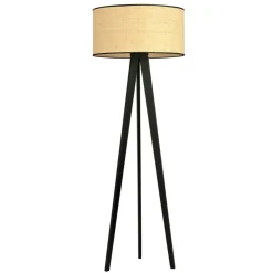 Sklep Kaja Lampa podłogowa z rattanowym abażurem 1149/LP1 ASTON | Kaja* Lampy Podłogowe Z Abażurem|Tradycyjne Lampy Podłogowe
