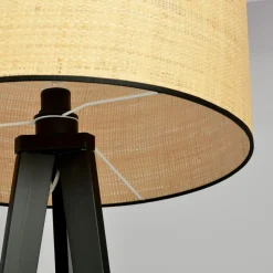 Sklep Kaja Lampa podłogowa z rattanowym abażurem 1149/LP1 ASTON | Kaja* Lampy Podłogowe Z Abażurem|Tradycyjne Lampy Podłogowe
