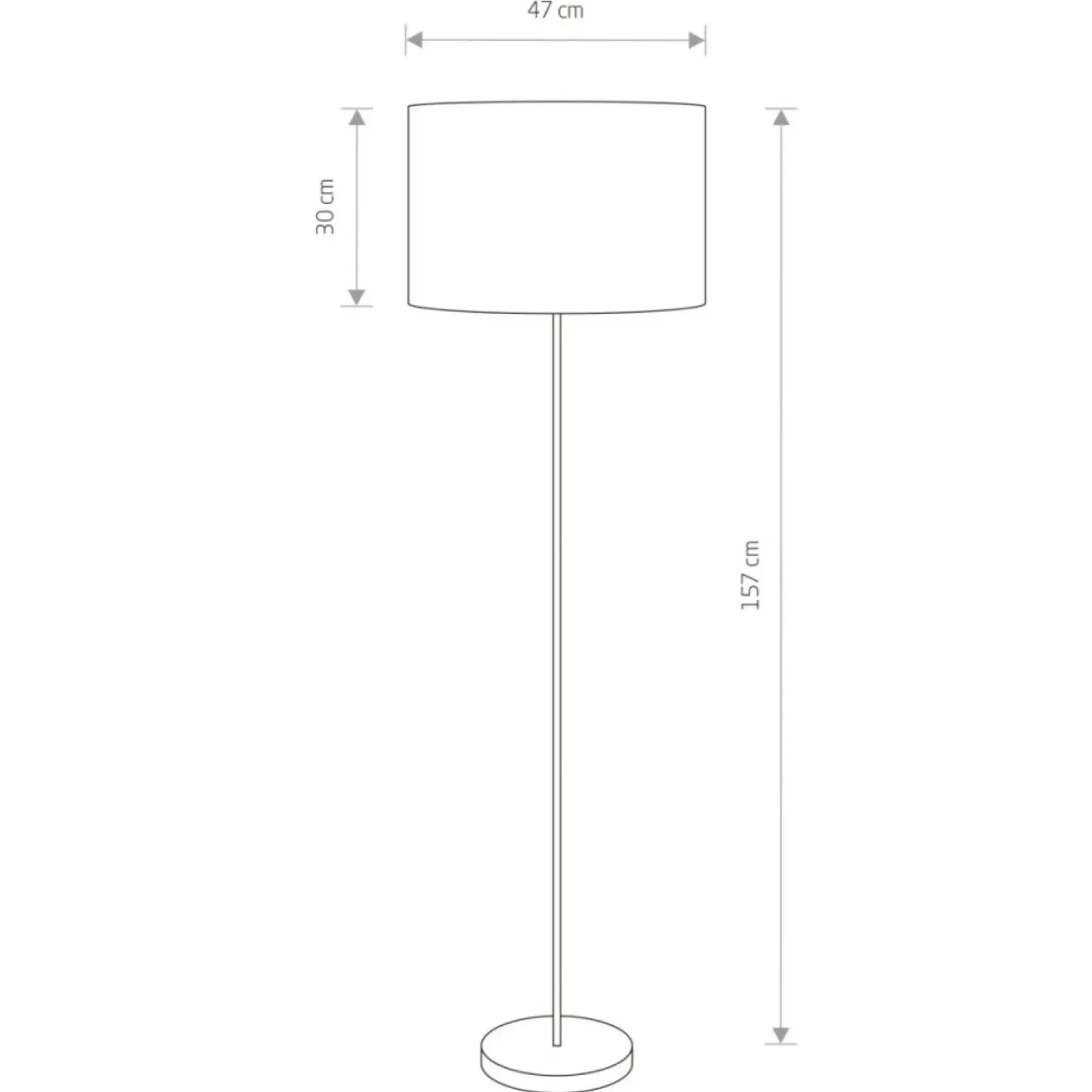 Sklep Kaja Lampa podłogowa z m abażurem do czytania 9300 | Kaja Oświetlenie* Lampy Podłogowe Z Abażurem|Tradycyjne Lampy Podłogowe