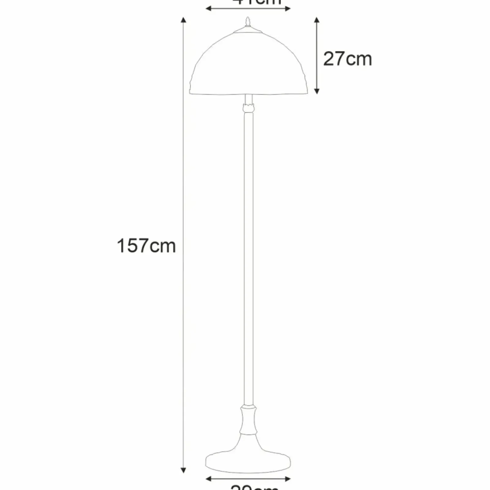 Sklep Kaja Lampa podłogowa z witrażowym kloszem K-F182208 TIFANY | Kaja* Tradycyjne Lampy Podłogowe|Lampy Podłogowe