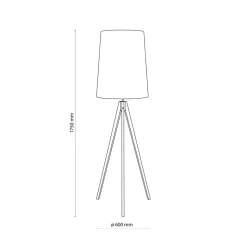 Sklep Kaja Lampa podłogowa ze smukłym abażurem, do salonu TK 5598 z serii WALZ* Lampy Podłogowe Z Abażurem
