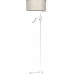 Sklep Kaja Lampa stojąca do kącika czytelnika - dwa światła MLP7503 LINO | Kaja* Lampy Podłogowe Z Abażurem|Tradycyjne Lampy Podłogowe