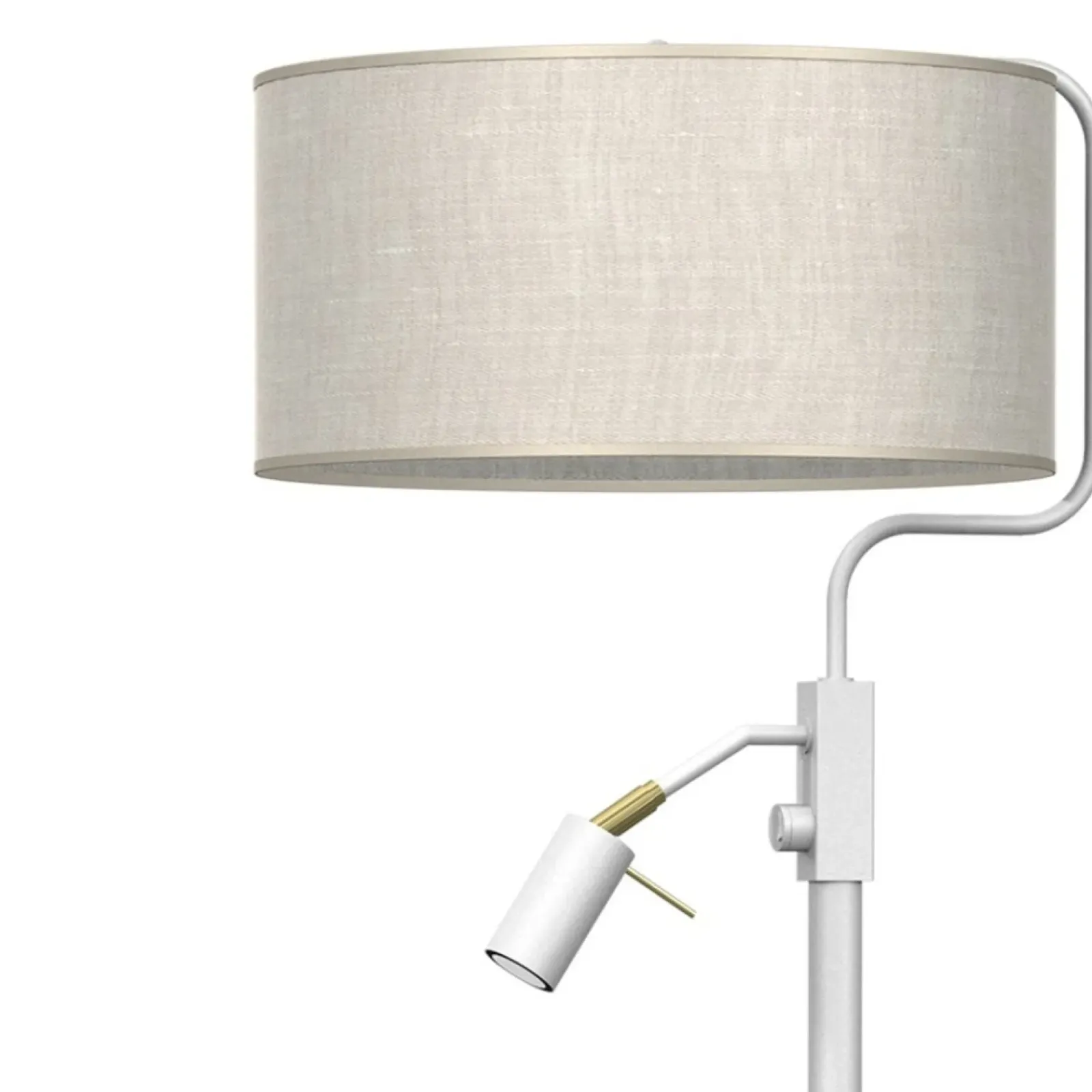 Sklep Kaja Lampa stojąca do kącika czytelnika - dwa światła MLP7503 LINO | Kaja* Lampy Podłogowe Z Abażurem|Tradycyjne Lampy Podłogowe