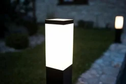 Sklep Kaja Lampa stojąca do oświetlenia ogrodu SS802-450 z serii INOX KWADRAT | Kaja Oświet* Lampy Ogrodowe Stojące