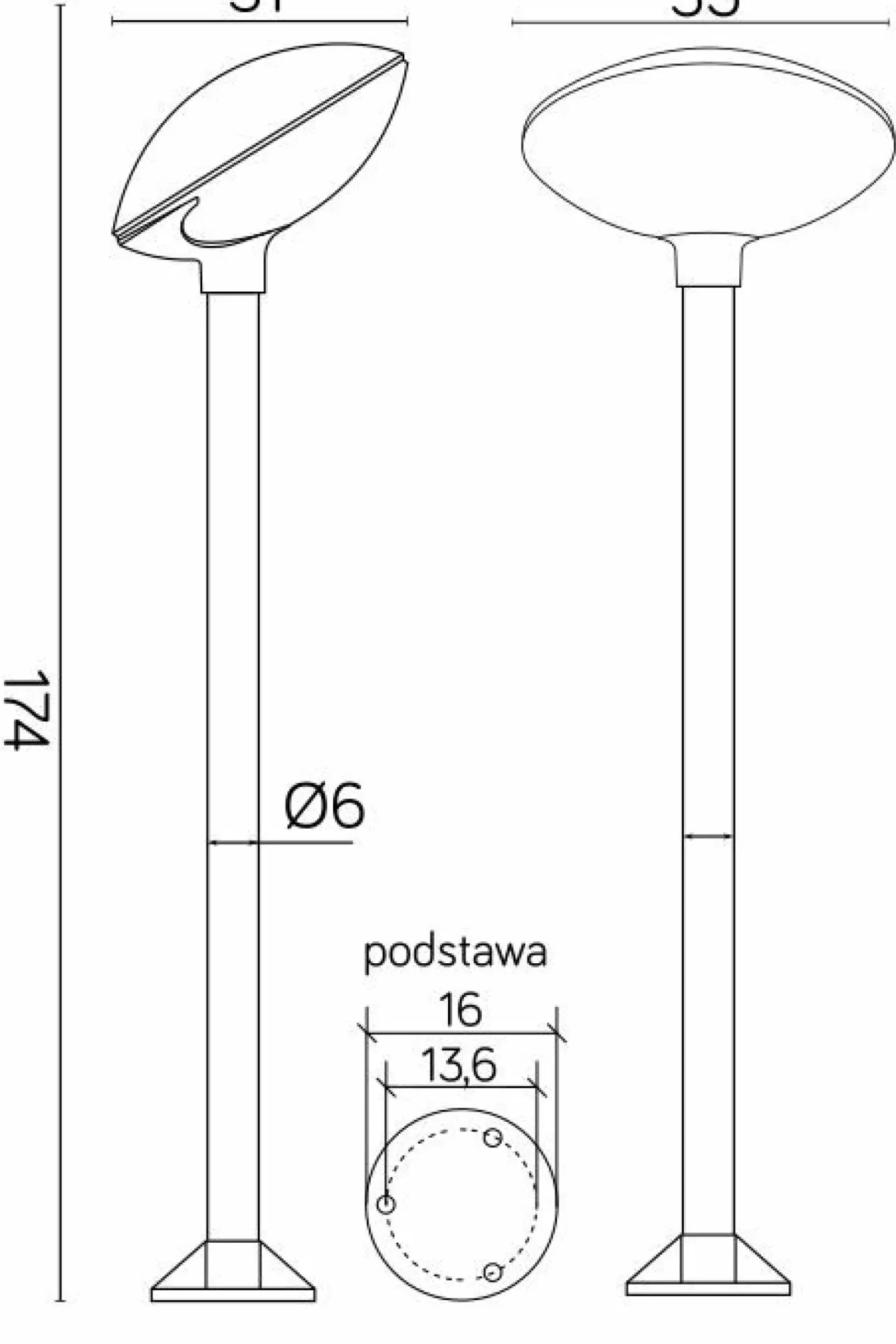 Sklep Kaja Lampa stojąca na żarówkę E27, szczelność IP55 TAO 1 z serii TAO | Kaja Oświetlen* Lampy Ogrodowe Stojące