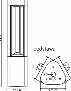 Sklep Kaja Lampa stojąca na żarówkę GX53, ogrodowa GL 11205 z serii FAN | Kaja Oświetlenie* Lampy Ogrodowe Stojące