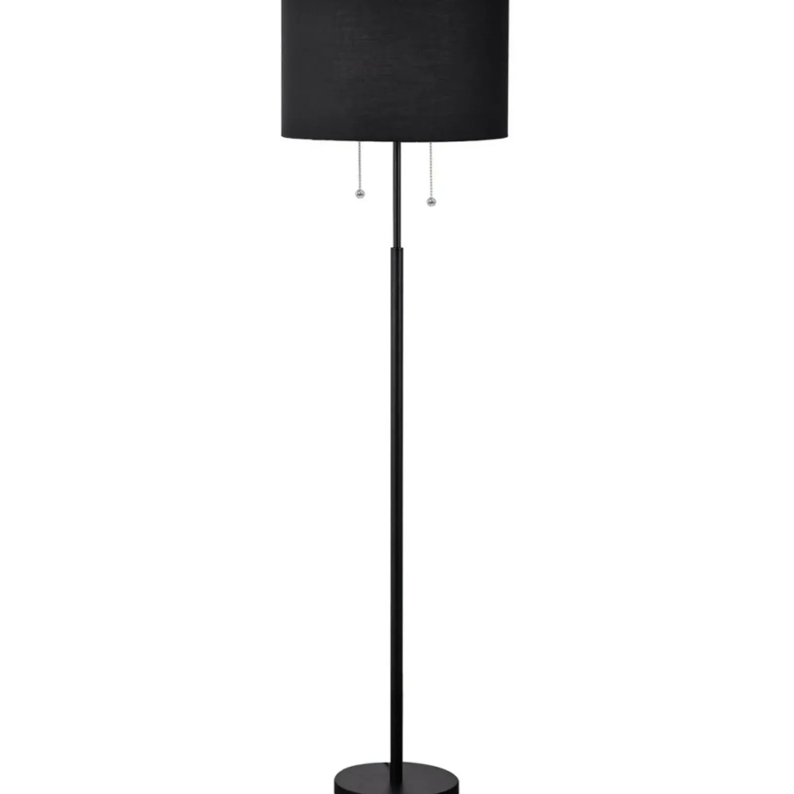 Sklep Kaja Lampa stojąca włączana sznureczkami LP-0304/2F BK FOGO | Kaja* Lampy Podłogowe Z Abażurem|Tradycyjne Lampy Podłogowe