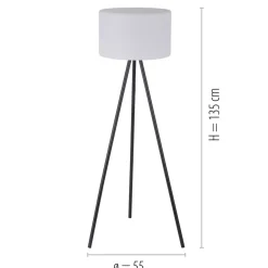Sklep Kaja Lampa stojąca z akumulatorem, zmiana kolorów 19827-18 z serii HOLLY* Lampy Podłogowe Z Abażurem|Tradycyjne Lampy Podłogowe