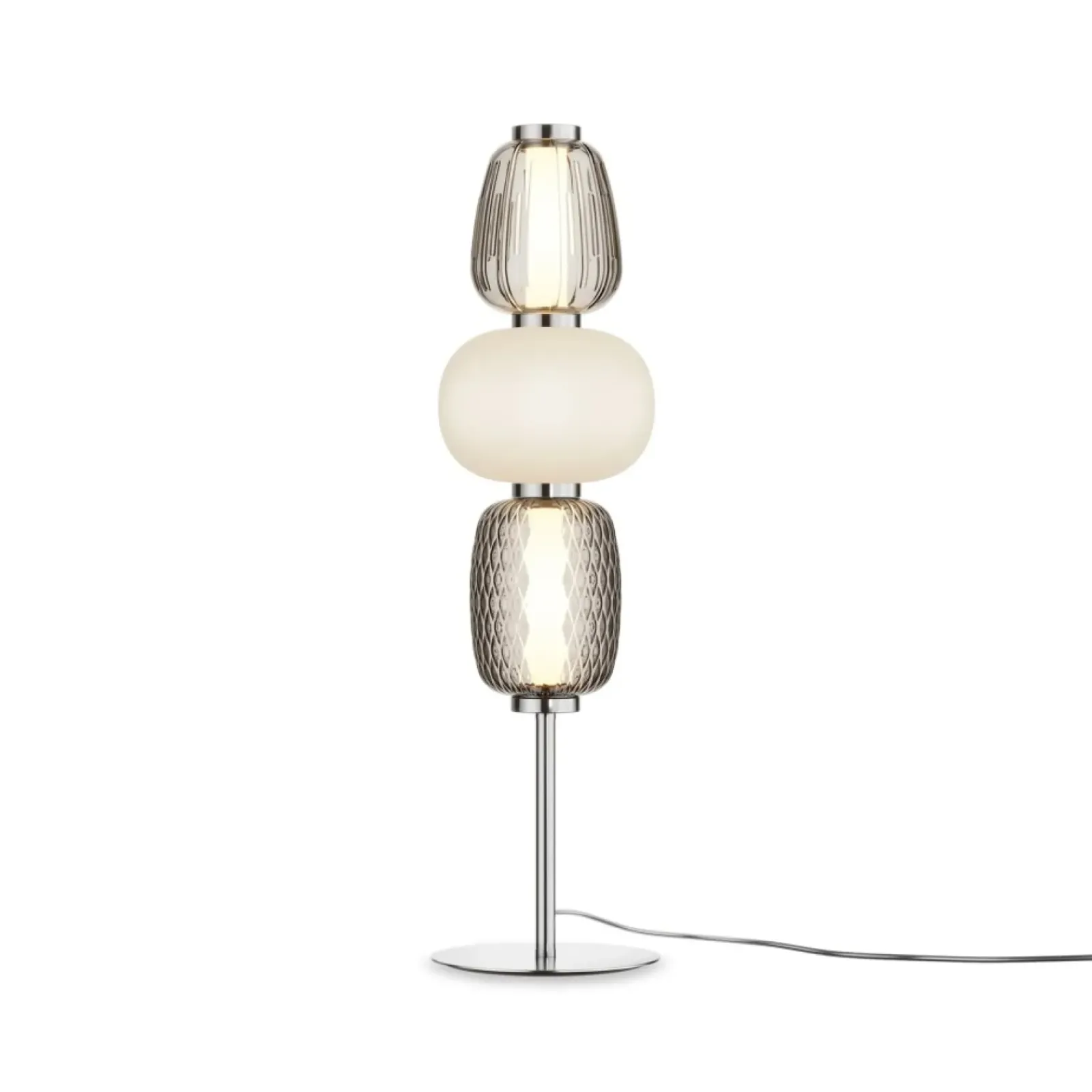 Sklep Kaja Lampa stołowa, efektowny wygląd MOD267TL-L28CH3K z serii PATTERN* Nowoczesne Lampki Stołowe|Lampy Led