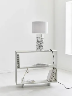 Sklep Kaja Lampa stołowa z czarnym szkicem twarzy 108246 | Kaja Oświetlenie* Tradycyjne Lampki Stołowe