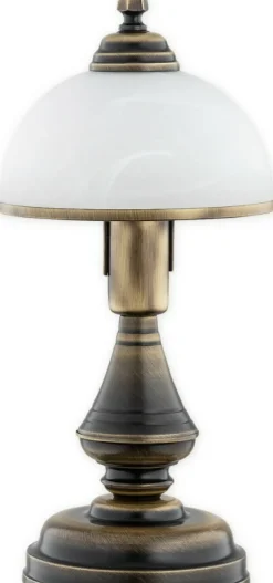 Sklep Kaja Lampa stołowa z patynową podstawą O3168 L1 PAT z serii HERMES | Kaja* Tradycyjne Lampki Stołowe
