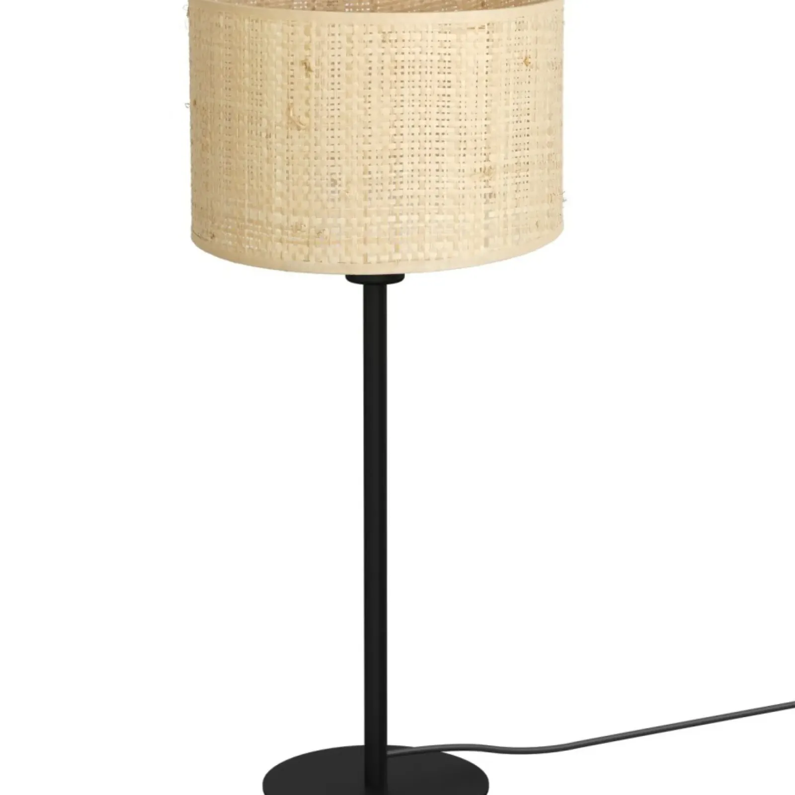 Sklep Kaja Lampa stołowa z rustykalnym abażurem LX 5285 z serii RATTAN | Kaja* Lampki Stołowe Z Abażurem|Tradycyjne Lampki Stołowe