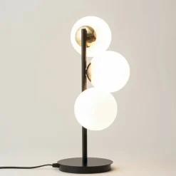 Sklep Kaja Lampa stołowa z trzema kloszami, do sypialni SIG 50364 z serii PIANO* Tradycyjne Lampki Stołowe