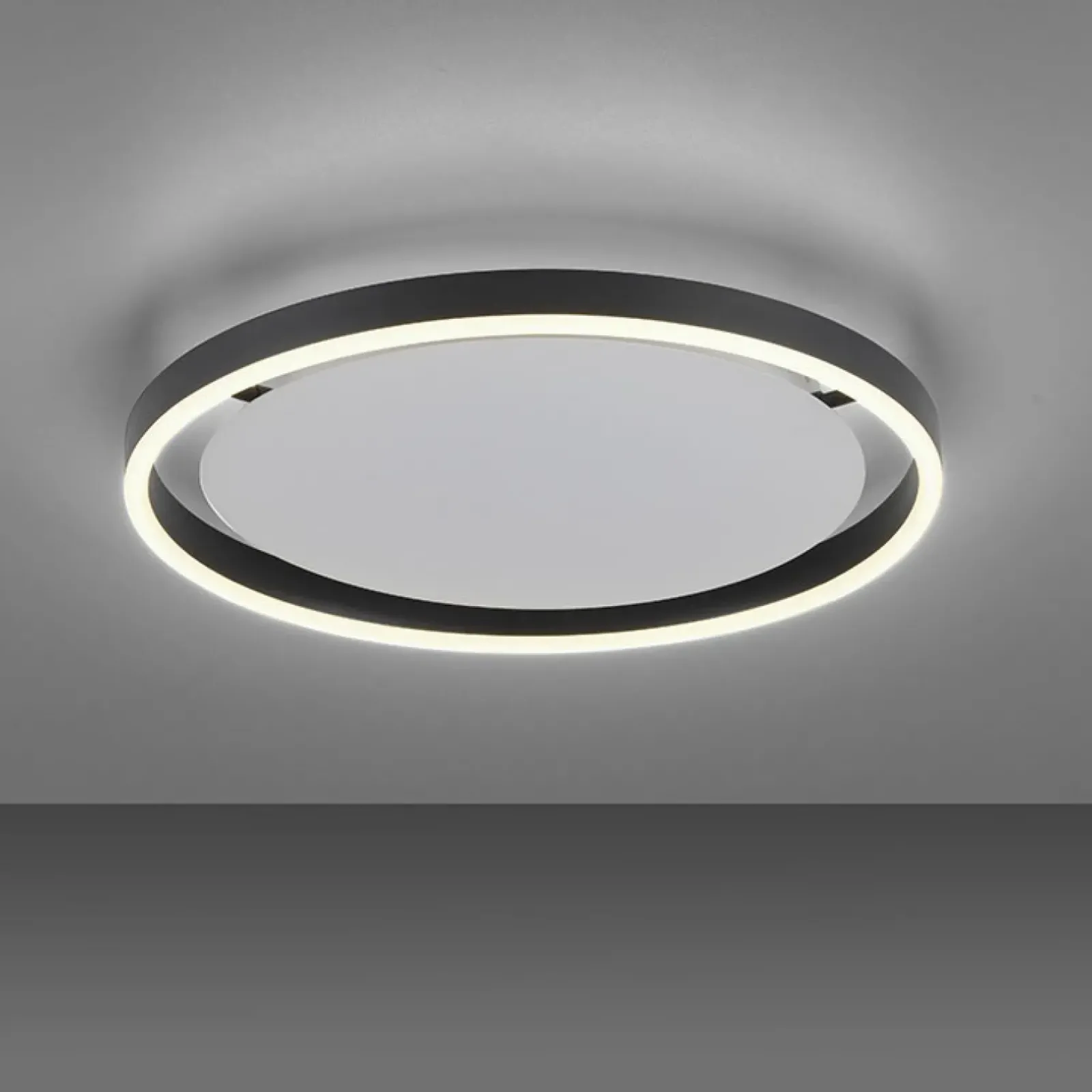 Sklep Kaja Lampa sufitowa - czarny świecący okrąg 15391-13 z serii RITUS | Kaja antracyt New