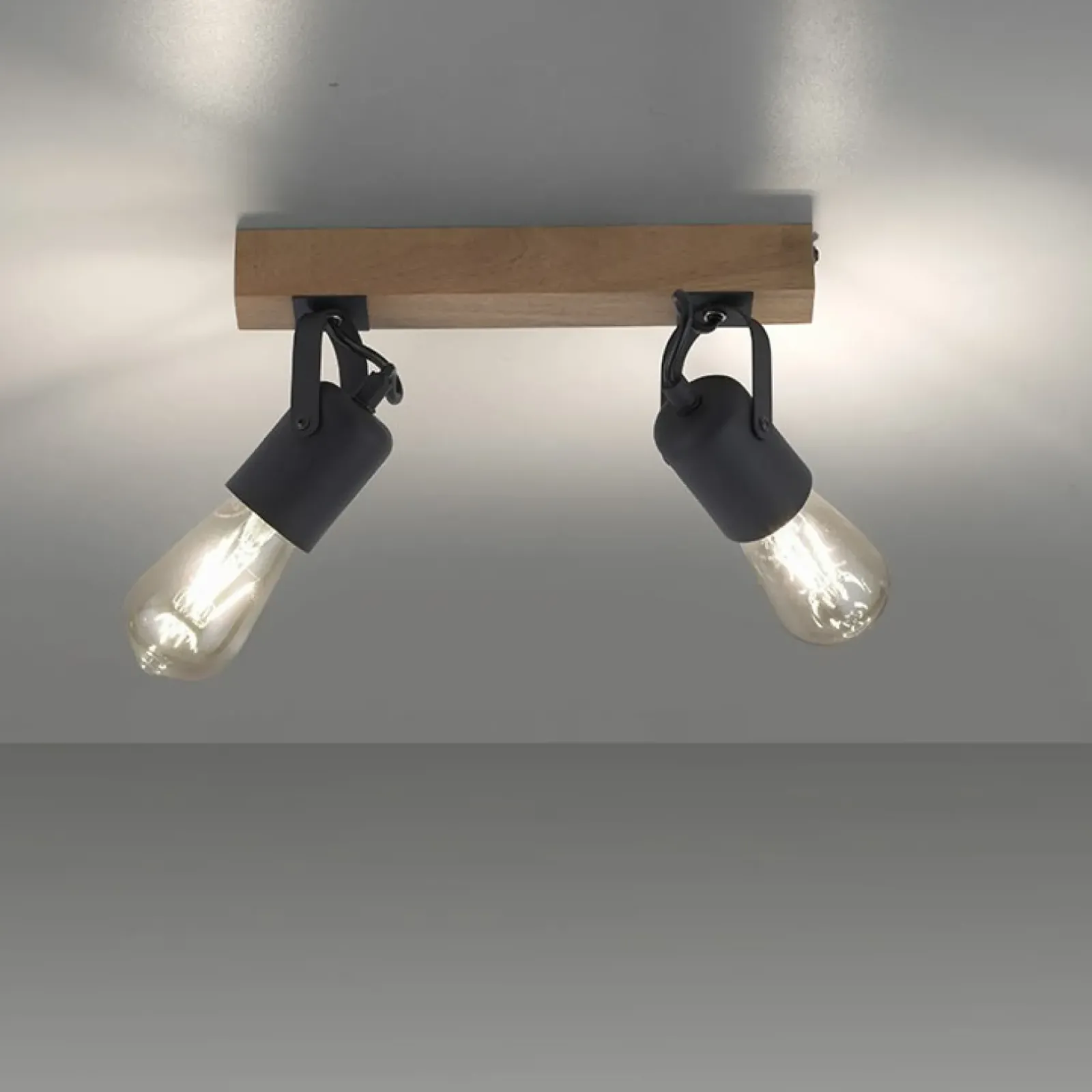 Sklep Kaja Lampa sufitowa - podwójny reflektor 15632-18 z serii CANOP | Kaja czarny Cheap