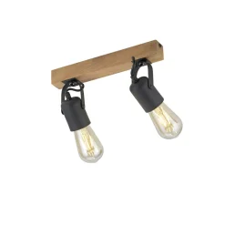 Sklep Kaja Lampa sufitowa - podwójny reflektor 15632-18 z serii CANOP | Kaja czarny Cheap