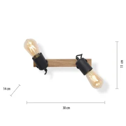 Sklep Kaja Lampa sufitowa - podwójny reflektor 15632-18 z serii CANOP | Kaja czarny Cheap