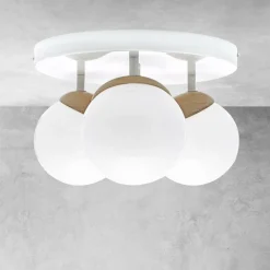 Sklep Kaja Lampa sufitowa, 3 punkty światła, z drewnem MLP5429 z serii SFERA WOOD | Kaja Oś Cheap