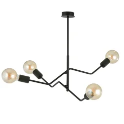 Sklep Kaja Lampa sufitowa bez kloszy, na ozdobne żarówki 1126/4 FRIX | Kaja czarny Store