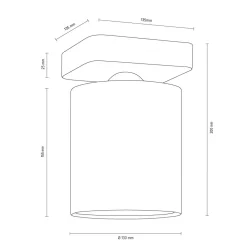 Sklep Kaja Lampa sufitowa boho downlight z abażurem 8512174 JENTA | Kaja Sale