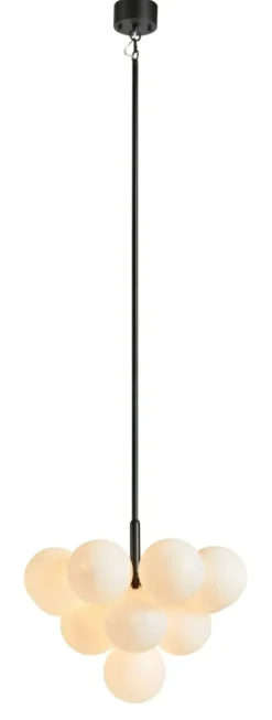 Sklep Kaja Lampa sufitowa czarna oprawa kuliste klosze 107911 | Kaja Oświetlenie Outlet