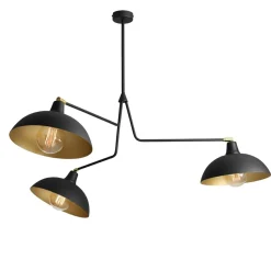 Sklep Kaja Lampa sufitowa czarno-złota do salonu 1036E1 ESPACE | Kaja Oświetlenie Zadzwońporabattel.783200183(8-16)/mailsklep@kaja.com.pl Flash Sale